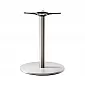 Round central stainless steel table leg, for table tops up to 120 cm, polished or matte
