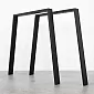 Metal table legs in black color PI Light, size 72x75 cm, set of 2 pcs.