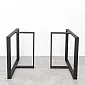 Massiivsed kruvitavad T-kujulised metallist lauajalad, mõõtmetega 80x71x35 cm, komplekt 2 tk