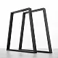 Metal table legs with trapezoid shape, made of steel, dimensions 65x71cm, set of 2 pcs.
