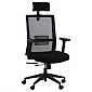 Office chair, computer chair swivel, adjustable chair with mesh backrest, riverton M/H, black color