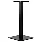 Central table leg made of metal, black color, base dimensions 50x50 cm, height 110 cm