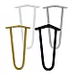 Metal furniture legs Hairpin from two Ø10mm rods, height 24 cm - set of 4 legs, colors: black, white, gray, gold