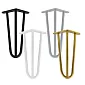 Stalo kojelės Plaukų segtuko tipo iš trijų Ø10mm strypų, aukštis 30 cm - rinkinys iš 4 kojų, spalvos: juoda, balta, pilka, auksinė