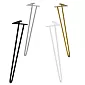 Hairpin legs for the coffee table from two Ø10 mm steel bars, height 43 cm - set of 4 legs, colors: black, white, gray, gold