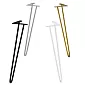 Low height hairpin legs for the coffee table from two steel rods, rod diameter 10 mm, height 43 cm, set of 4 legs, available colors black, white, gray, gold