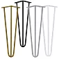 Elegant Hairpin-type legs for a coffee table made of three Ø12 mm steel rods, height 43 cm - set of 4 legs, colors: black, white, gray, gold