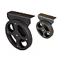 Steel furniture castors with a diameter of 12 cm / 20 cm, set of 2 pieces