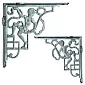 Dekoratyvinė lentynos atrama, metalinis laikiklis, laikiklis, kurio matmenys 24x24 cm - komplektas (2 vnt.) 