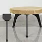 Massive metal furniture legs from steel flat rod, height 17 cm, set of 4 pcs.