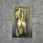 3D metāla sienas māksla, attēls, kaila sieviete no aizmugures, izmēri 60x100 cm