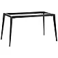 Metalinis trapecijos formos stalo rėmas juodos arba pilkos spalvos, aukštis 72,2 cm, matmenys 155 cm x 74 cm