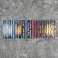 Mosaic rain – original 3D wooden wall art, modern geometric image, handcrafted piece, dimensions 150x50 cm