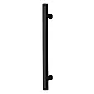 Ilga juoda plieninė rankena su apvaliu strypu stumdomoms durims arba baldų fasadams, aukštis 40 cm arba 60 cm, svoris 580 arba 680 gramų, rinkinyje 2 vnt.