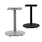 Metal central table leg made of steel, height 72 cm, black or grey color, base diameter 57 cm