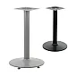 Metal central table base with central column, made of steel, black or aluminum color, height 72 cm, base diameter 46 cm