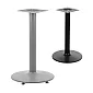 Metal table leg in black or aluminum color made of steel, Ø 46 cm, height 72 cm