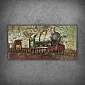 3D metal wall decor, retro steam locomotive, 60x100cm