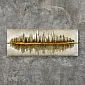 3D wall decor “Reflections of urban elegance”, made of wood, metal and plastic, 145x55cm