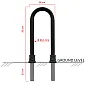 Galvanized bicycle stand, retro style, height 80 cm, width 36 cm, with cast iron decorative elements, in-ground concrete installation, black color