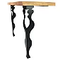 Metal table legs Glamor made of steel, black color, height 72 cm, set of 4 pcs.