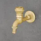 Prie sienos montuojamas maišytuvas iš žalvario, žalvario spalvos, aukštis 10 cm, snapelio ilgis 12,5 cm