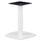 Low height central table base made of steel, height 57 cm, bottom plate dimensions 44.5 x 44.5 cm, white color, weight 14 kg