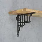 Cast iron shelf support, bracket, height 19.5 cm, length 20 cm, corinthian style design, set of 2 pcs