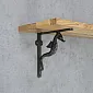 Malmist riiulitugi, kronstein, kõrgus 18 cm, pikkus 18 cm, Merihobune, komplektis 2 tk
