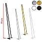 Decorative hairpin metal table legs from two bars, 1 cm diameter of the bar, height 71 cm - set of four legs