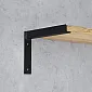 Steel shelf support, bracket, color: steel Grey, height 15 cm, right angles, length 20 cm, set of 2 pcs