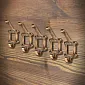 Cast iron clothing hooks, set of 5, cast iron, color: antique copper wall-mounted hangers, height 11.3 cm