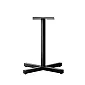 Modern cross-base steel coffee table leg, height 60 cm, fits tabletops up to 70 cm, available in any RAL color