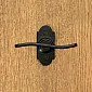 Juoda lango rankena S formos rankena, 10,4 cm, 4 vnt. rinkinys