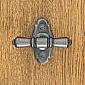 Window handle steel grey, lenght: 8.5 cm, set of 4 pcs