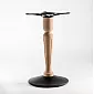 Metal-wood coffee table base, black steel base, beech column, height 72 cm or 106 cm, weight 17.5 kg