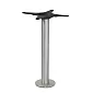 Baro stalo centrinė koja pagaminta iš metalo, aukštas stalo pagrindas, aukštis 106 cm, poliruotas nerūdijantis plienas, montuojamas ant grindų