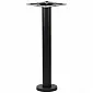 Central floor mounted metal table base for cafe, made of steel, matte black color, height 72.5 cm