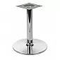 Chrome central table leg, height 57.5 cm, base diameter 46 cm