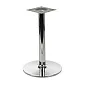 Chrome-plated central table base with central column, base diameter 46 cm or 57 cm, height 72 cm