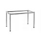 Table frame with round legs 66x66 cm, height 72.5 cm, aluminum, white, graphite colors