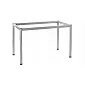 Classic metal table frame with round legs, height 75.2 cm, frame top dimensions 76x76 cm, available colors aluminum, white, black, graphite