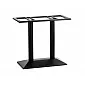 Metallist lauaalus 2 terasest sambaga, pulbervärvitud, kõrgus 72 cm, alus 69,5 x 39,5 cm