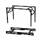 Folding steel table base for exhibition table, in black or grey colour, length 136 cm, width 66 cm