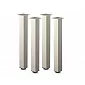 Anodized aluminum table legs with square cross-section and inox effect, height 71 cm, 82 cm, 110 cm, set of 4 pcs