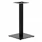 Metal central table leg made of steel, black color, base size 40x40 cm, height 72 cm