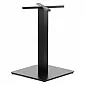 Heavy central table base made of steel, height 73 cm, rectangle column, base dimensions 55x55 cm, weight 19 kg, black color