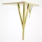Zelta krāsā dekoratīvas metāla galda kājas Triple (42, 72 cm) - 4 kāju komplekts