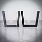 Solid metal steel table leg Trapeze 82 x 71cm (2 pcs)