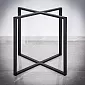 Metalinis centrinis stalo rėmas, pagrindo plotis 90 cm, aukštis 72 cm